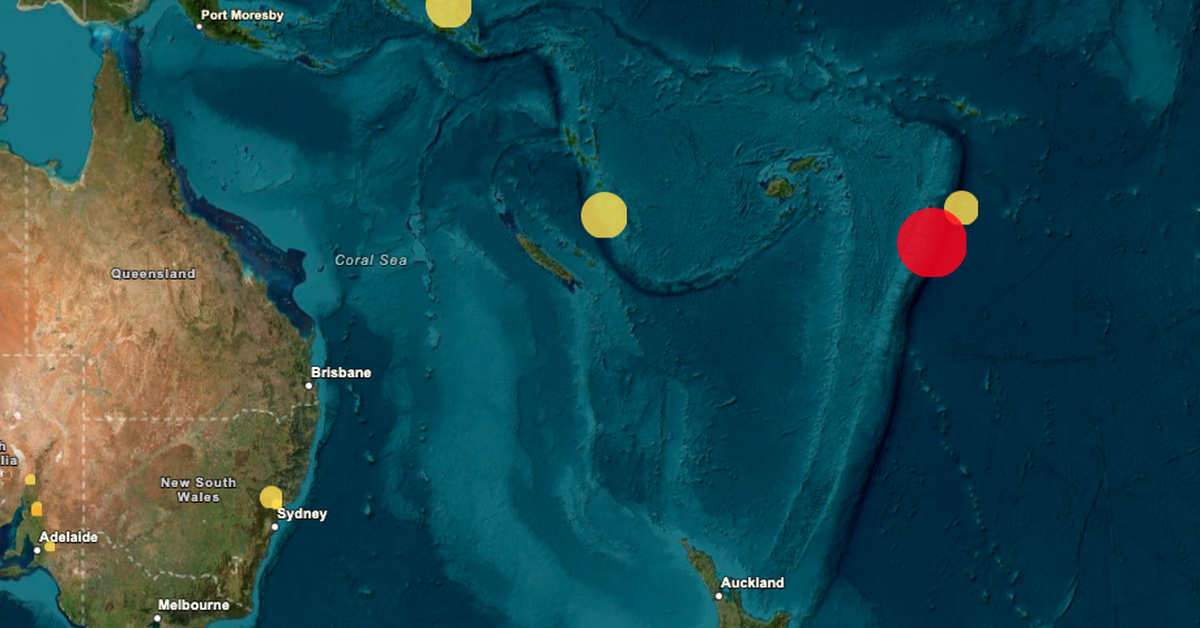 7.1 Magnitude Earthquake Strikes Near Tonga, Triggering Tsunami Warning