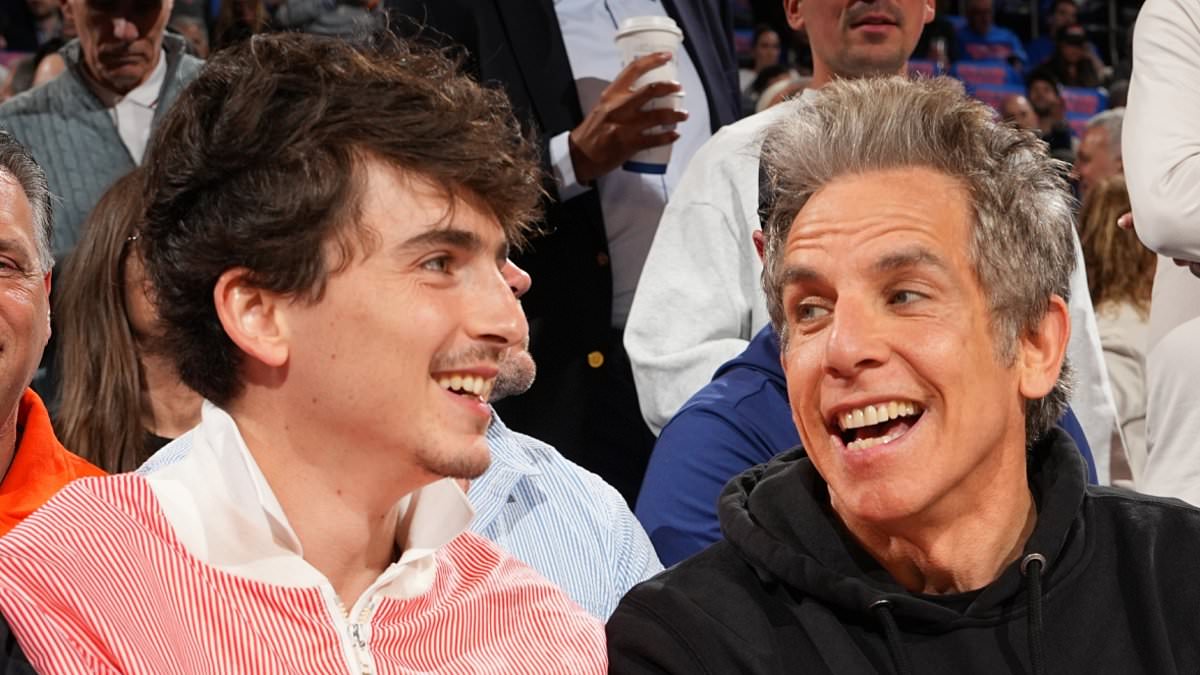 Celebrity Sightings: Timothee Chalamet, Ben Stiller Watch Knicks Vs. Pace Celebrity Sightings: Timothee Chalamet, Ben Stiller Watch Knicks Vs. Pace