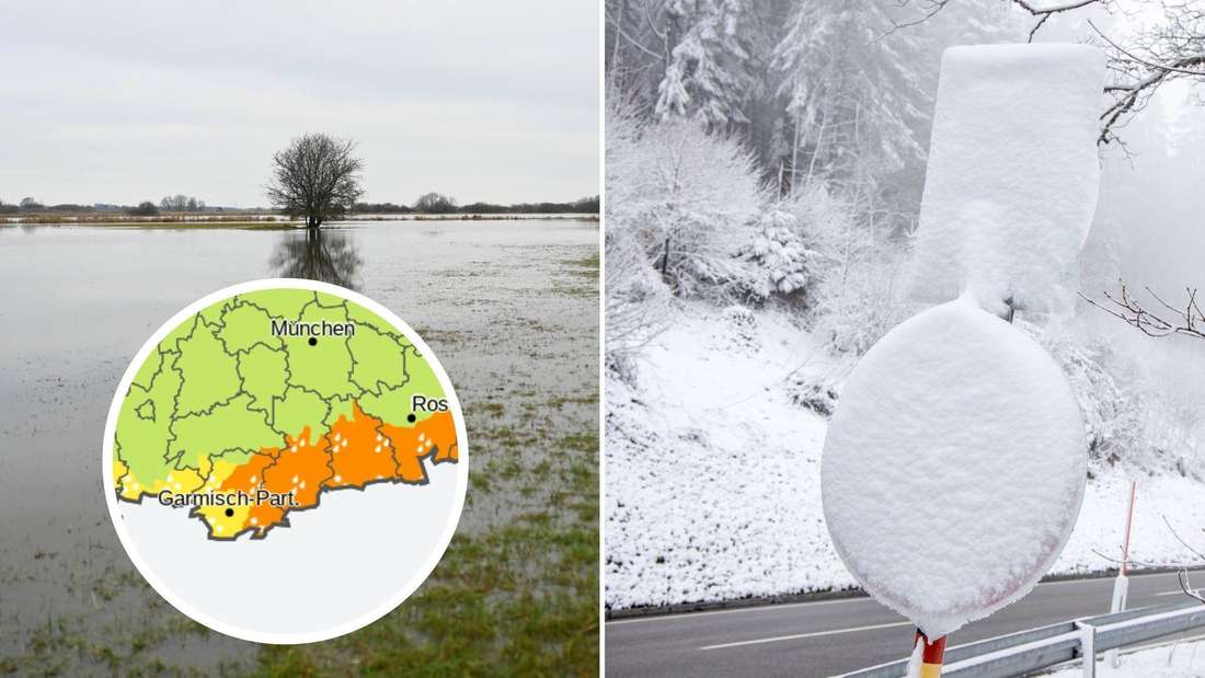 DWD-Unwetterwarnung Bayern: Bis Zu 20 Cm Schnee Und Starkregen Erwartet DWD-Unwetterwarnung Bayern: Bis Zu 20 Cm Schnee Und Starkregen Erwartet