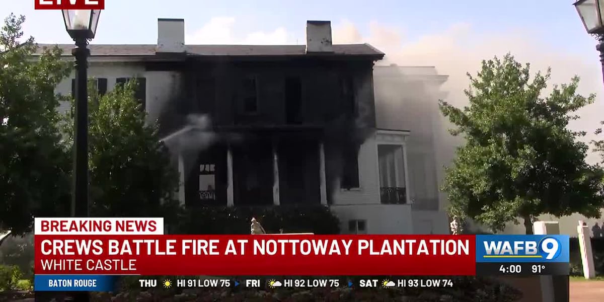 Emergency Crews Respond To Major Fire At Nottoway Plantation Emergency Crews Respond To Major Fire At Nottoway Plantation
