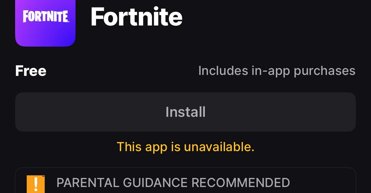 Fortnite App Store Ban Continues: Apple Blocks European Downloads, Return Uncertain Fortnite App Store Ban Continues: Apple Blocks European Downloads, Return Uncertain
