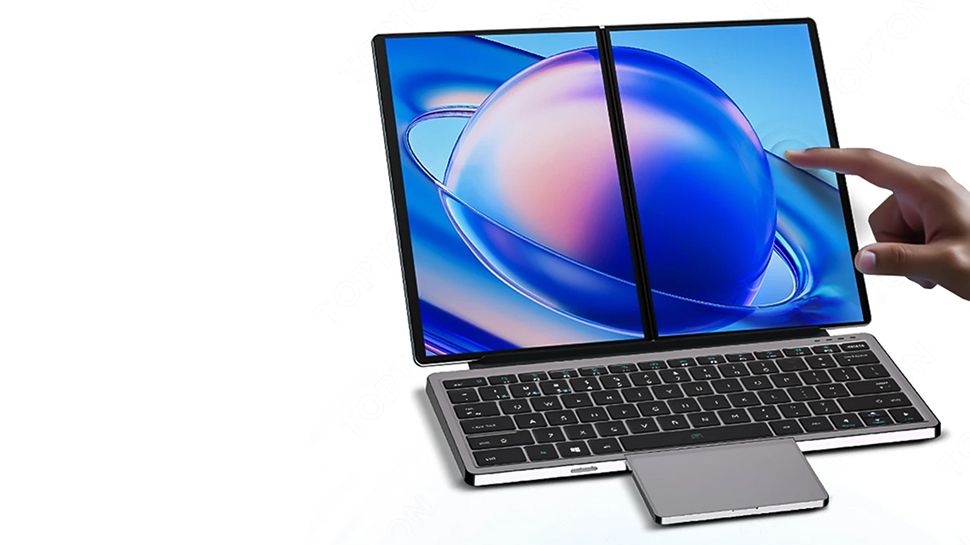 Innovative Laptop Design: Retractable Touchpad On A Dual Screen Notebook Innovative Laptop Design: Retractable Touchpad On A Dual Screen Notebook
