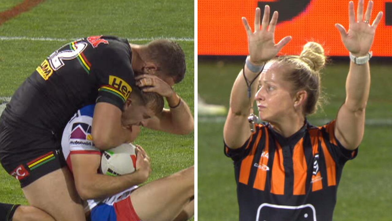 Knights Fullback Targeted: Panthers Player's High Tackle Results In Sin-Bin Knights Fullback Targeted: Panthers Player's High Tackle Results In Sin-Bin