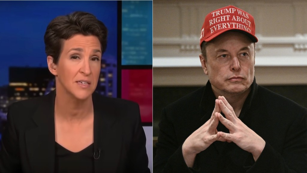 Maddow Links Tesla's Stock Decline To Musk's Potential White House Exit