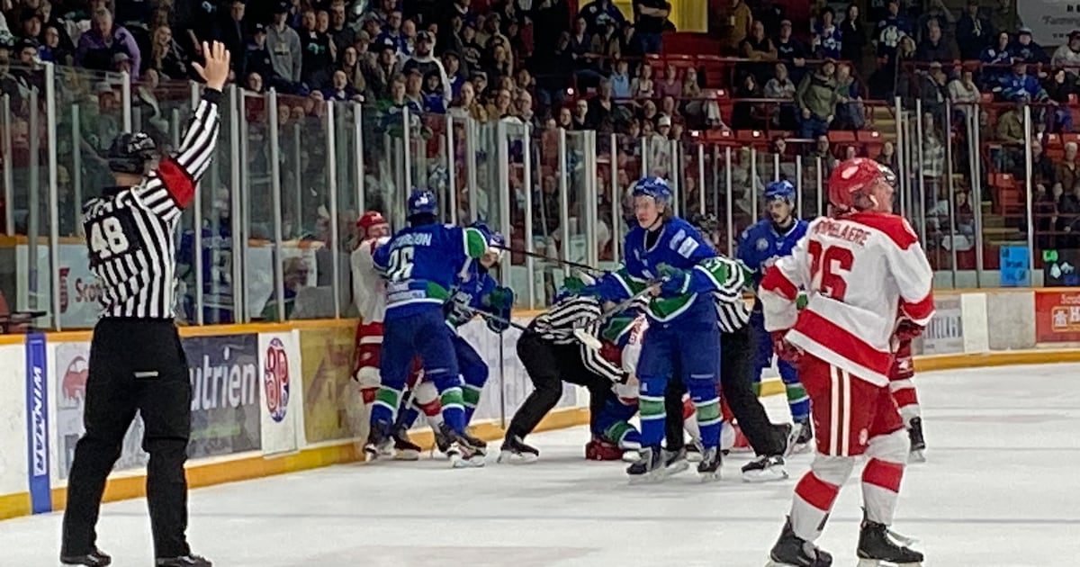 Mustangs Win Game Two Of SJHL Final Despite Numerous Penalties Mustangs Win Game Two Of SJHL Final Despite Numerous Penalties