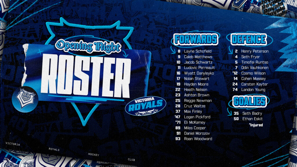 Official: Victoria Royals Release 2025-2026 Opening Night Roster