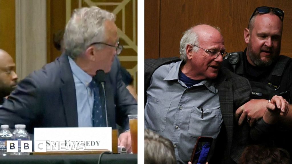 Watch: Heated Confrontation As Ben & Jerry's Founder Interrupts RFK Jr. Watch: Heated Confrontation As Ben & Jerry's Founder Interrupts RFK Jr.